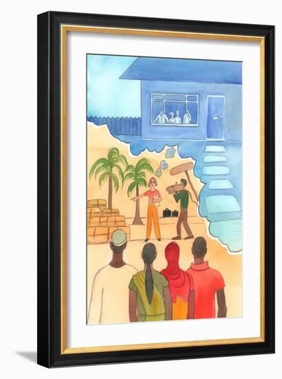 However Important the Good Work We Do, We Should Never Neglect Our Own Family, 2002 (W/C on Paper)-Elizabeth Wang-Framed Giclee Print