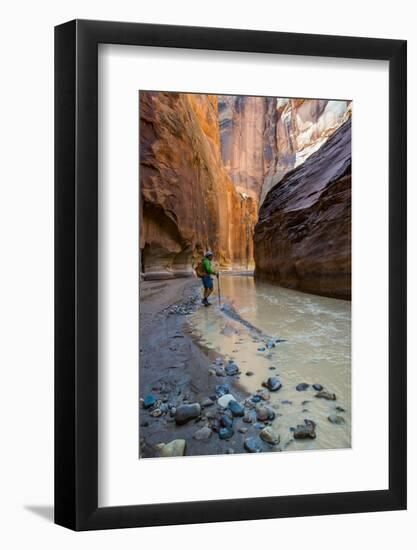 Howie Hiking in the Paria Canyon, Vermillion Cliffs Wilderness, Utah-Howie Garber-Framed Photographic Print