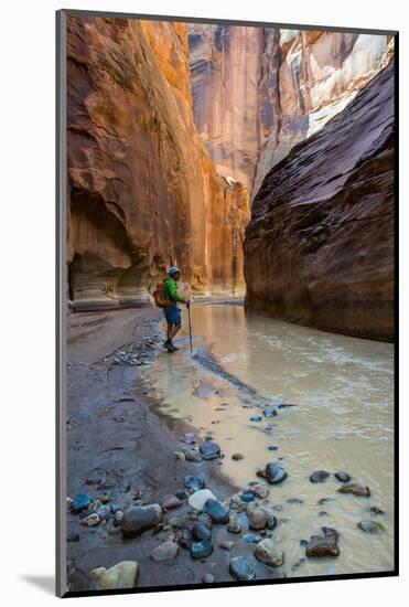 Howie Hiking in the Paria Canyon, Vermillion Cliffs Wilderness, Utah-Howie Garber-Mounted Photographic Print