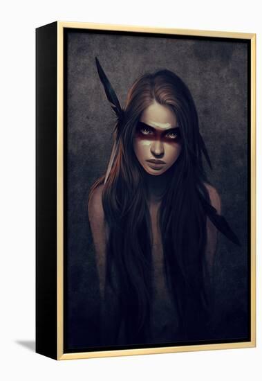 Howl-Charlie Bowater-Framed Stretched Canvas