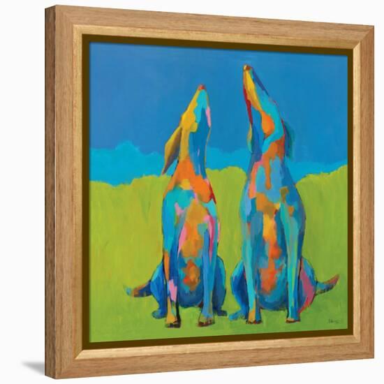 Howling Hounds-Phyllis Adams-Framed Stretched Canvas