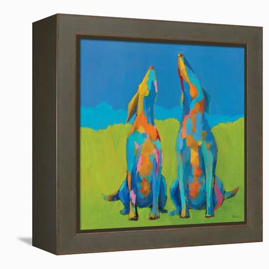 Howling Hounds-Phyllis Adams-Framed Stretched Canvas