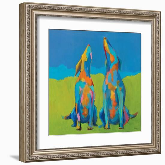 Howling Hounds-Phyllis Adams-Framed Art Print