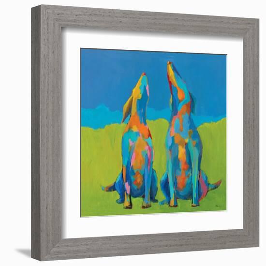 Howling Hounds-Phyllis Adams-Framed Art Print