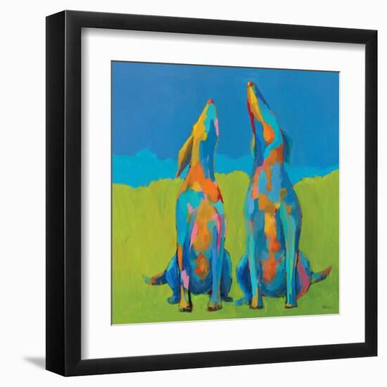 Howling Hounds-Phyllis Adams-Framed Art Print