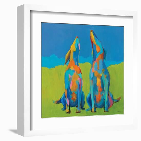 Howling Hounds-Phyllis Adams-Framed Art Print