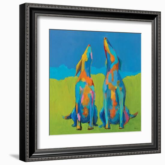 Howling Hounds-Phyllis Adams-Framed Art Print