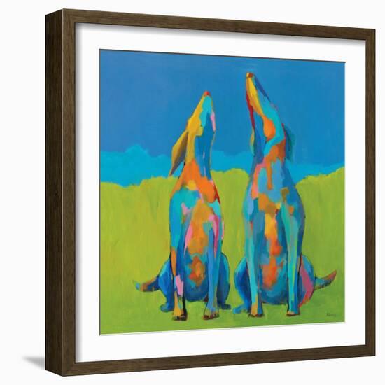 Howling Hounds-Phyllis Adams-Framed Art Print