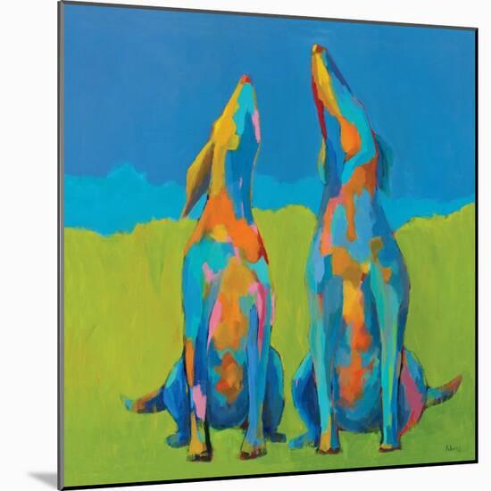 Howling Hounds-Phyllis Adams-Mounted Art Print