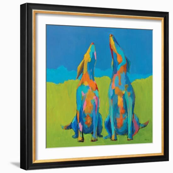 Howling Hounds-Phyllis Adams-Framed Art Print