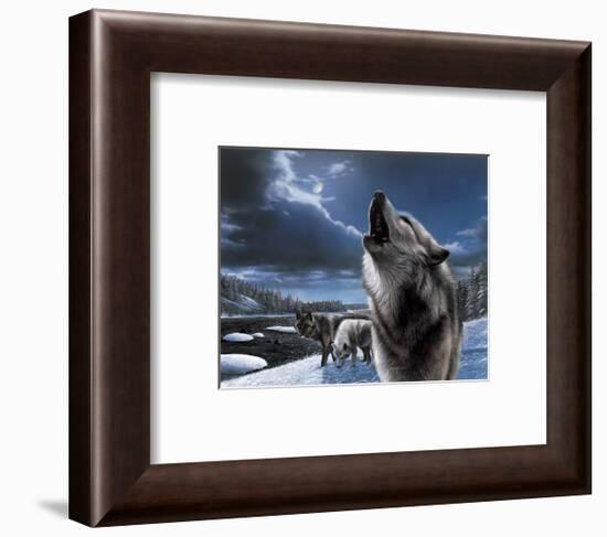 Howling Wolf-Kevin Daniel-Framed Art Print