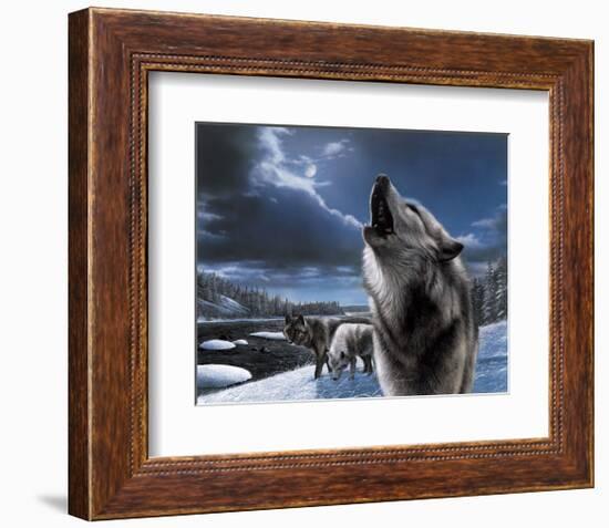 Howling Wolf-Kevin Daniel-Framed Art Print