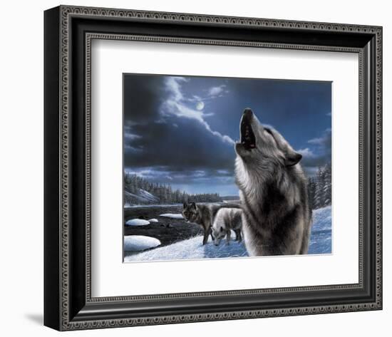 Howling Wolf-Kevin Daniel-Framed Art Print