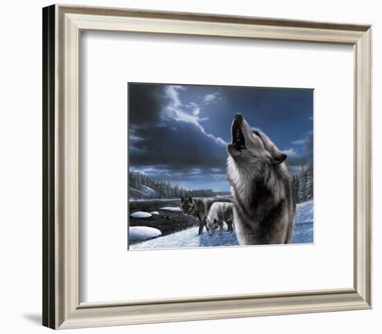 Howling Wolf-Kevin Daniel-Framed Art Print