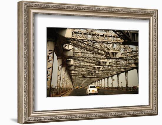 Howrah Bridge, Kolkata, West Bengal, India, Asia-Bhaskar Krishnamurthy-Framed Photographic Print