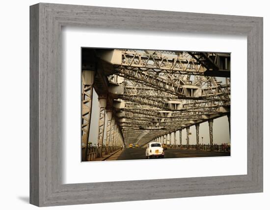 Howrah Bridge, Kolkata, West Bengal, India, Asia-Bhaskar Krishnamurthy-Framed Photographic Print