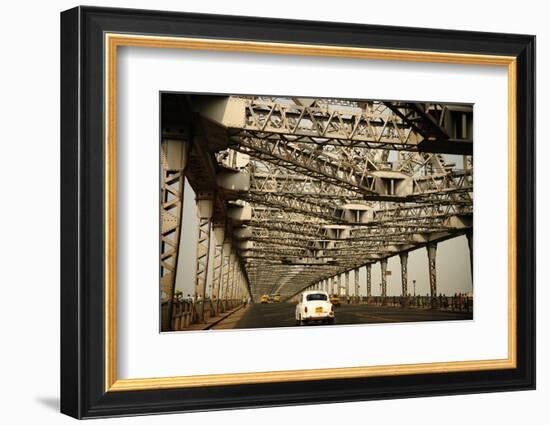 Howrah Bridge, Kolkata, West Bengal, India, Asia-Bhaskar Krishnamurthy-Framed Photographic Print