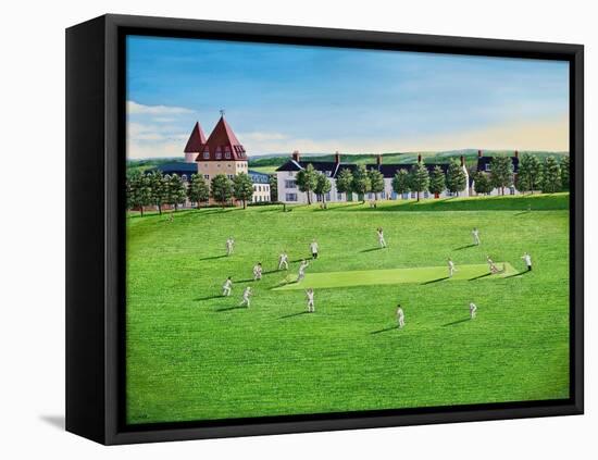 Howzat! Cricket at Poundbury, 2012-Liz Wright-Framed Premier Image Canvas