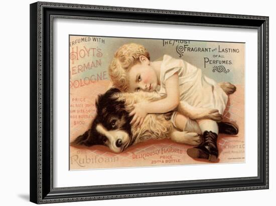 Hoytes Cologne, Dogs, Womens, USA, 1890--Framed Giclee Print