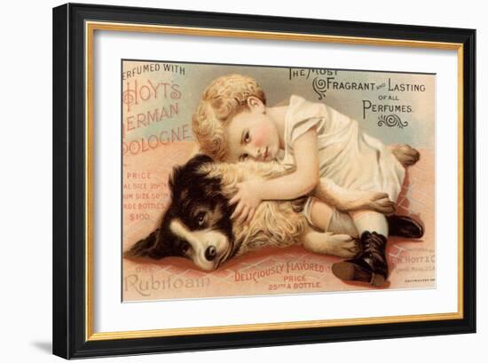 Hoytes Cologne, Dogs, Womens, USA, 1890--Framed Giclee Print