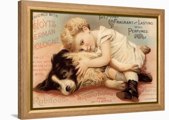 Hoytes Cologne, Dogs, Womens, USA, 1890-null-Framed Premier Image Canvas