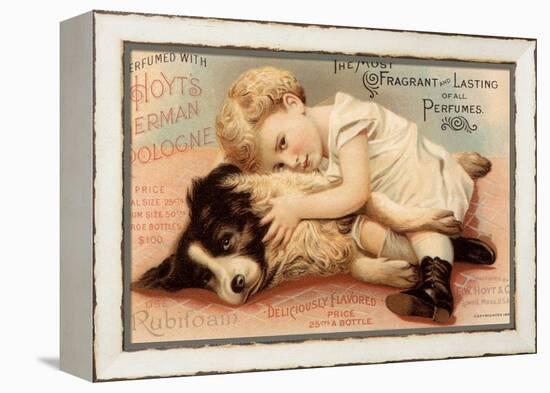 Hoytes Cologne, Dogs, Womens, USA, 1890-null-Framed Premier Image Canvas