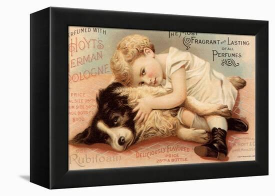 Hoytes Cologne, Dogs, Womens, USA, 1890-null-Framed Premier Image Canvas