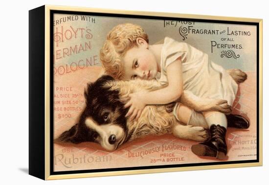 Hoytes Cologne, Dogs, Womens, USA, 1890-null-Framed Premier Image Canvas