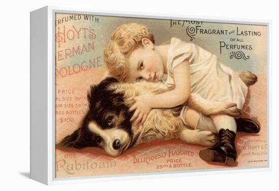 Hoytes Cologne, Dogs, Womens, USA, 1890-null-Framed Premier Image Canvas