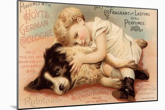 Hoytes Cologne, Dogs, Womens, USA, 1890-null-Mounted Giclee Print