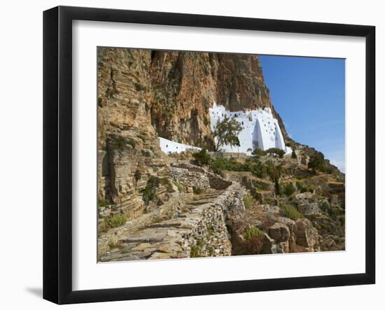 Hozoviotissa Monastery, Amorgos, Cyclades, Greek Islands, Greece, Europe-Tuul-Framed Photographic Print