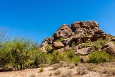 Three Crosses on a Hillside in the Arizona Desert-hpbfotos-Photographic Print