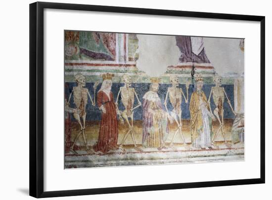 Hrastovlje Fortified Church, Trinity Church, Death Accompanying Pope and Queen, Dance of Death-null-Framed Giclee Print