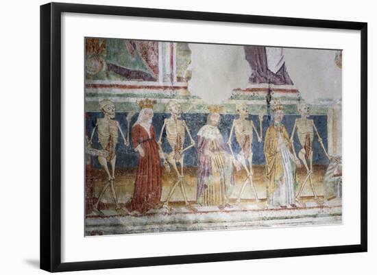 Hrastovlje Fortified Church, Trinity Church, Death Accompanying Pope and Queen, Dance of Death-null-Framed Giclee Print