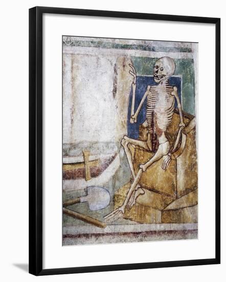 Hrastovlje Fortified Church, Trinity Church, Death Opening Slab of Tomb, Dance of Death-null-Framed Giclee Print
