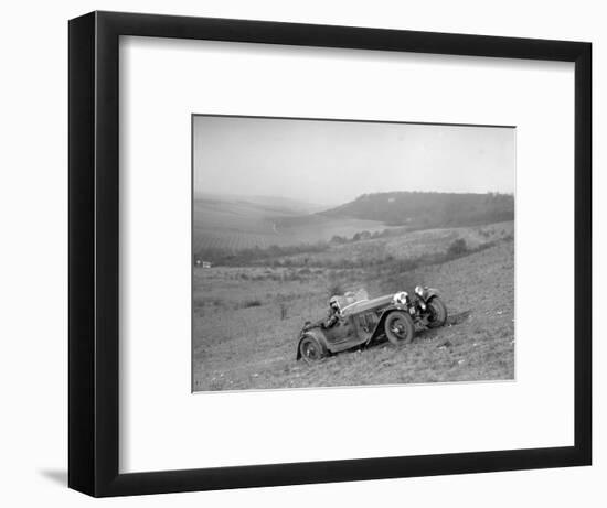 HRG competing in the London Motor Club Coventry Cup Trial, Knatts Hill, Kent, 1938-Bill Brunell-Framed Photographic Print