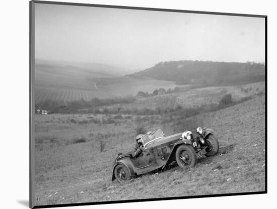 HRG competing in the London Motor Club Coventry Cup Trial, Knatts Hill, Kent, 1938-Bill Brunell-Mounted Photographic Print