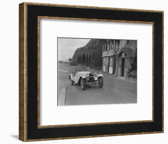 HRG of MH Lawson competing in the RAC Rally, Madeira Drive, Brighton, 1939-Bill Brunell-Framed Photographic Print