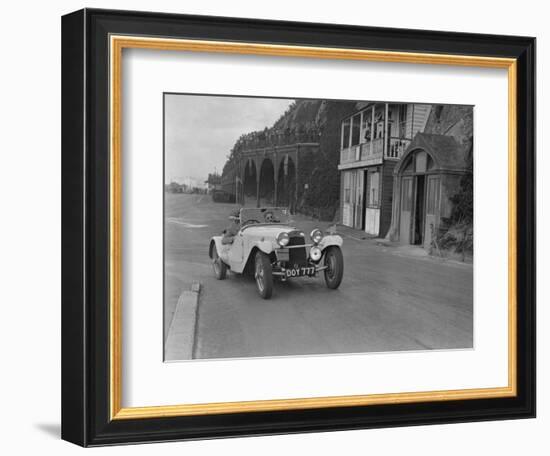 HRG of MH Lawson competing in the RAC Rally, Madeira Drive, Brighton, 1939-Bill Brunell-Framed Photographic Print