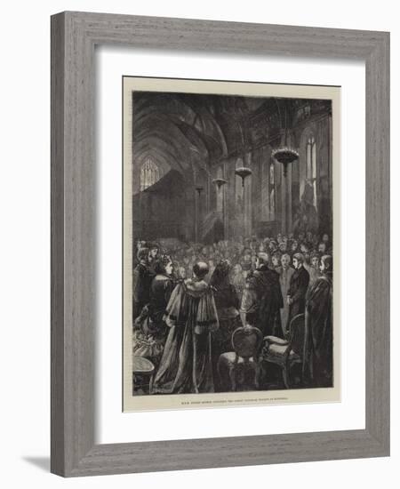 Hrh Prince Arthur Unveiling the Albert Memorial Window at Guildhall-Henry Woods-Framed Giclee Print