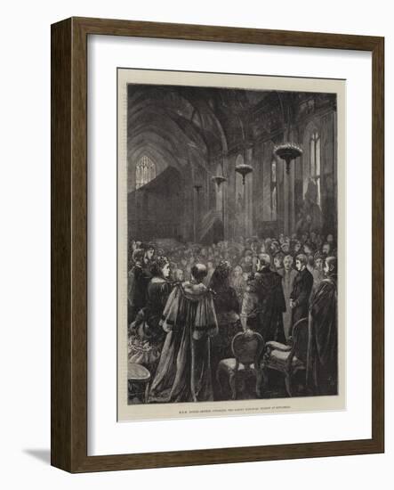 Hrh Prince Arthur Unveiling the Albert Memorial Window at Guildhall-Henry Woods-Framed Giclee Print