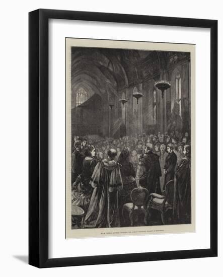 Hrh Prince Arthur Unveiling the Albert Memorial Window at Guildhall-Henry Woods-Framed Giclee Print