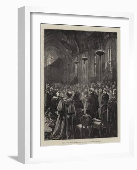 Hrh Prince Arthur Unveiling the Albert Memorial Window at Guildhall-Henry Woods-Framed Giclee Print