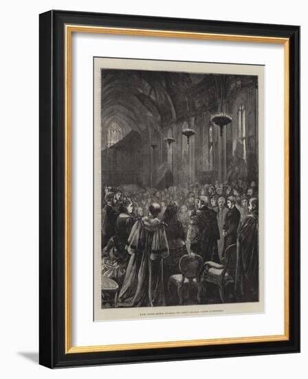 Hrh Prince Arthur Unveiling the Albert Memorial Window at Guildhall-Henry Woods-Framed Giclee Print