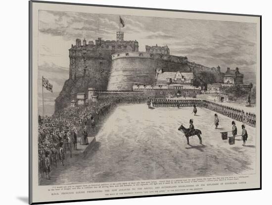 Hrh Princess Louise Presenting the New Colours to the Argyll and Sutherland Highlanders on the Espl-null-Mounted Giclee Print