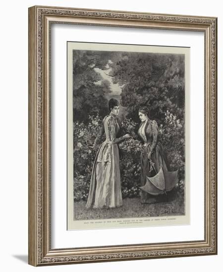 Hrh the Duchess of Teck and Hsh Princess May in Garden at White Lodge, Richmond-Arthur Hopkins-Framed Giclee Print