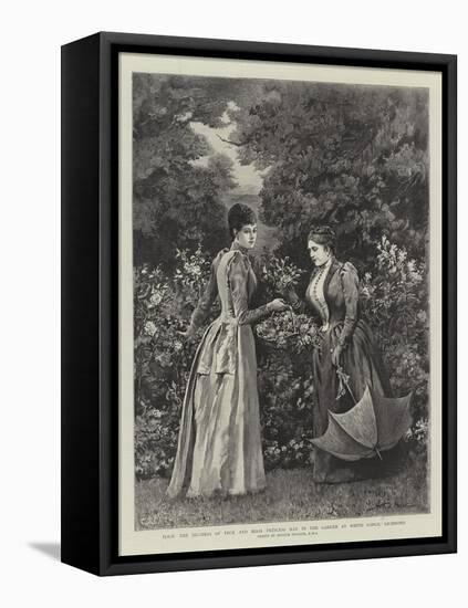 Hrh the Duchess of Teck and Hsh Princess May in Garden at White Lodge, Richmond-Arthur Hopkins-Framed Premier Image Canvas