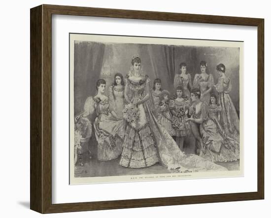 Hrh the Duchess of York and Her Bridesmaids-Arthur Hopkins-Framed Giclee Print