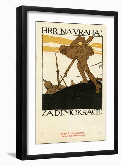 "Hrr Navraha!--Za Demokracii!", 1918-null-Framed Giclee Print