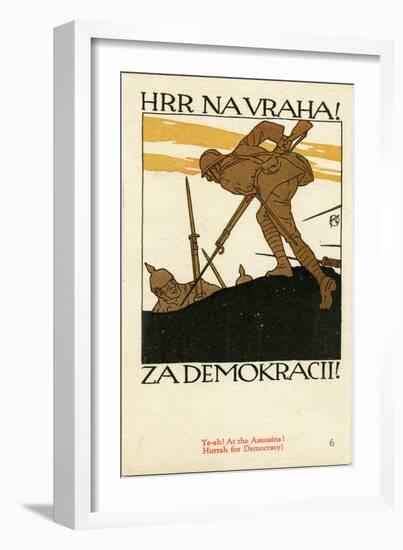 "Hrr Navraha!--Za Demokracii!", 1918-null-Framed Giclee Print